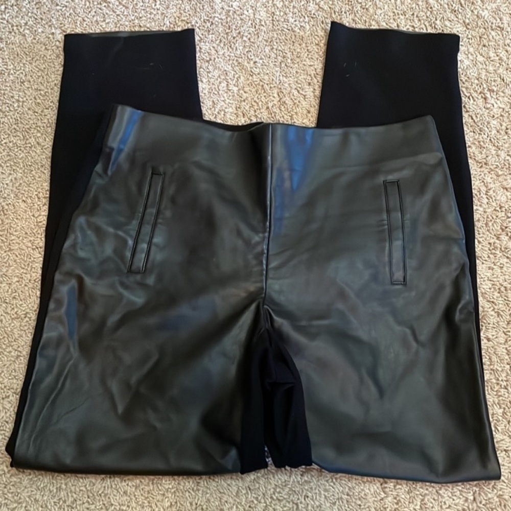 Pleather Front Pants